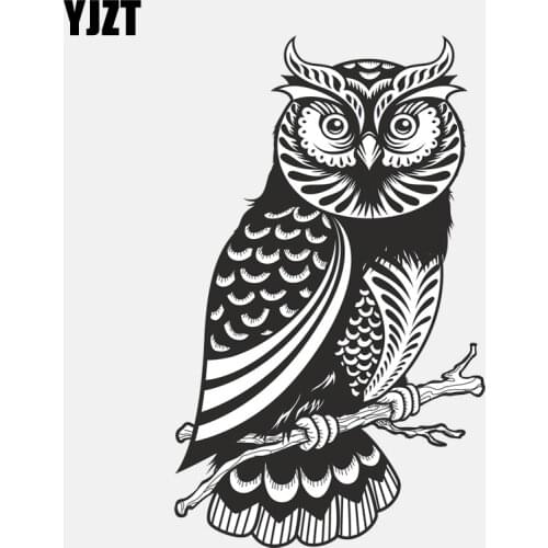 YJZT 9.5CM*15.5CM Individual Owl Silhouette PVC High Quality Car Sticker 11-01317