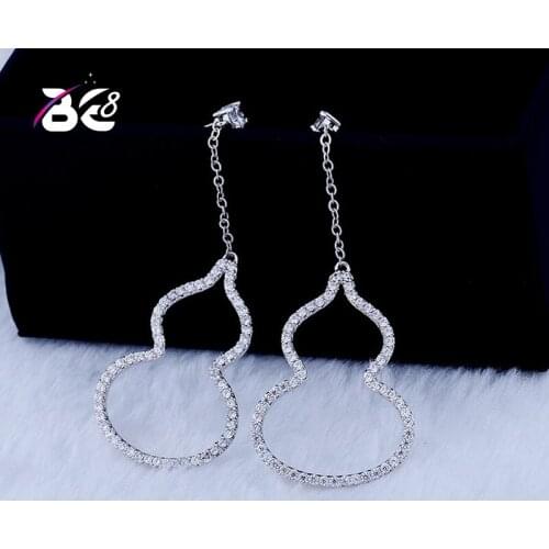 Be 8 Exquisite Design Gourd Shaped Stud Earrings with AAA Cubic Zirconia Stone Gifts for Women Boucle D'oreille Femme E684