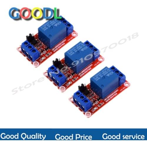 1 Módulo de canal de relé 5V 12V 24V de alta y baja el nivel de control de relé de disparo con optoacoplador