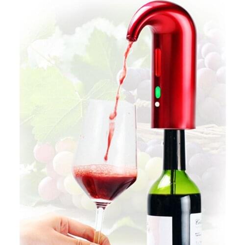 1PC Portable Stainless Steel Smart Electric Automatic Red Wine Pourer Aerator Decanter Dispenser Accessory Easy to Use
