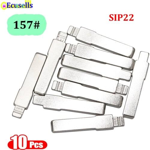 10Pcs/Lot Modified Flip Blank Key Blade Uncut SIP22 157# for Fiat Doblo Freemont Ducato Punto Panda Qubo Tipo Metal Blade NO.157