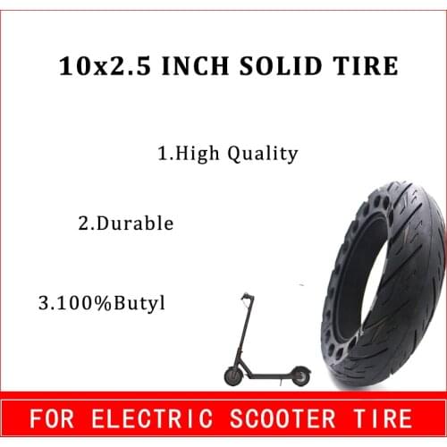 10x2.5 10inch Solid tire Honeycomb tire scooter accessories High quality elastic durable electric scooters Explosion-proof
