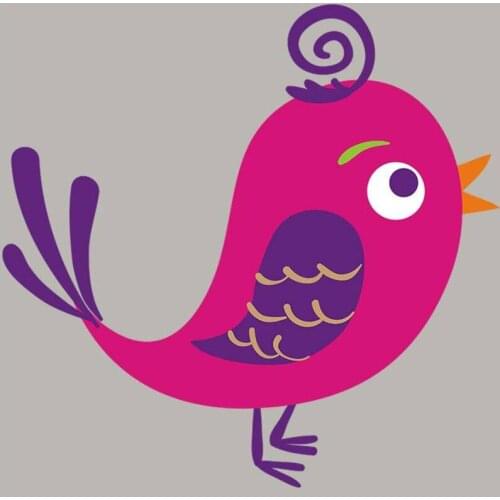 20pcs Cartoon Bird Biker Badge Heat Transfer Vinyl parches Iron On Patches For Clothing Hoodies Jeans Jacket Patchwork Appliques