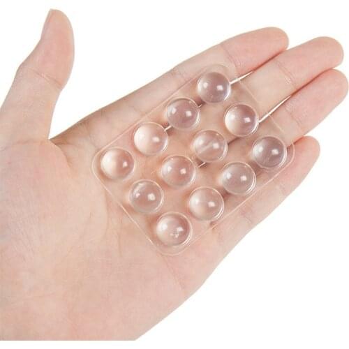 24Pcs Resin Mute Pads Door Knob Wall Collision Avoidance Toilet Lid Protective Transparent Sticker High Quality