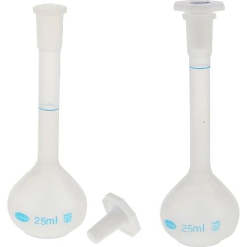 2x Laboratory Measuring Bottles, Long Neck Volumetric Flask, Mixing Cylinder And Plastic Stopper