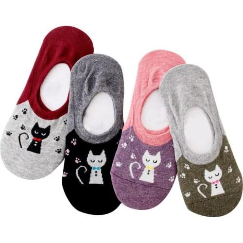 5 Pair Women Socks Comfortable Animal Ear Socks Patterns Lovely Women Short Socks Fashion Soft Cotton Ankle Socks Drop Shipping