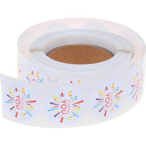 500Pcs Handmade Paper Stickers Thank you Adhesive Stickers Sealing Label Stickers For Gifts Girls Flowers Stickers