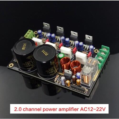 AC12-22V Digital Power Amplifier Board DIY LM1875 Dual Core Parallel Power Amplifier Kit Double-sided Immersion Gold Board