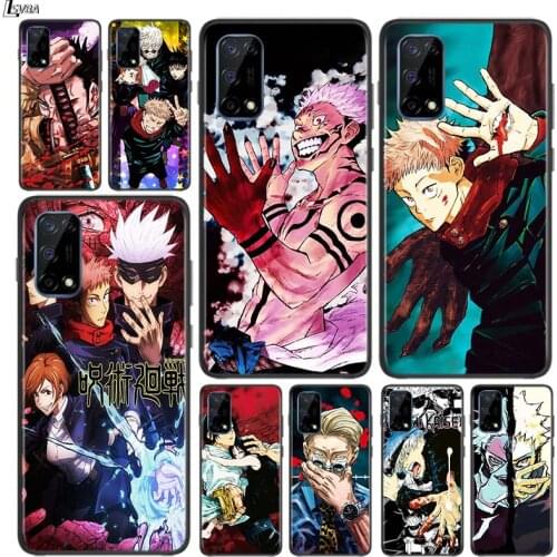 Anime Jujutsu Kaisen for OPPO Realme V15 X5 X3 X50 X7 X2 C17 C11 C3 C2 7 7i 6 6S 6i 5 Narzo 20 Pro Black Phone Case