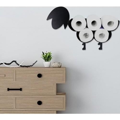 Sheep Decorative Toilet Paper Holder - Free-Standing Bathroom Tissue Storage