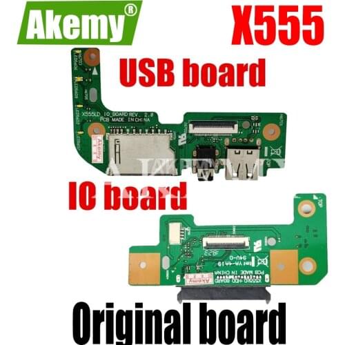 For Asus X555L X555LD X555LP K555 R556L X555 W519L HDD hard drive SB AUDIO CARD READER BOARD X555LD_IO BOARD REV1.1 2.0 3.1 3.3