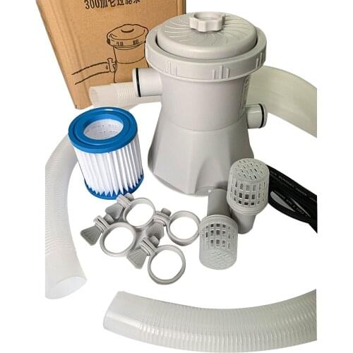 Swimming Pool Electric Filter Pump 300 Gallons Water Flow Household Pool Cleaner Circulation Pump with 1 Meter Hose