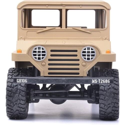 Electric Outdoors Military Remote Control Truck 2.4G 1:14 4WD Off-Road Jeep M151 Command RC Truck Boy RC Toy With Light