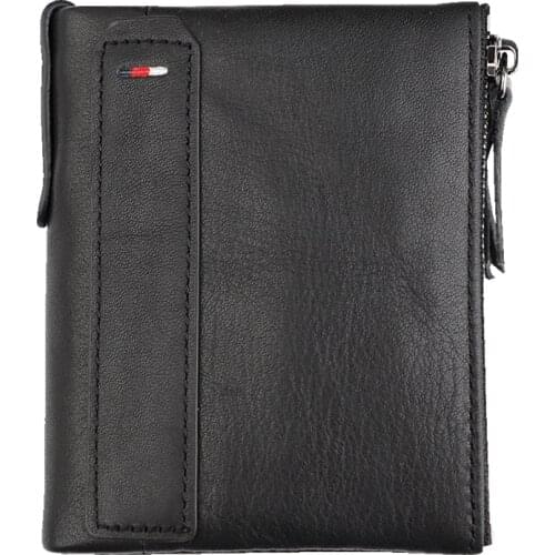 New Style Mens Wallet Genuine Leather Large Capacity Card Holder Cowhide Male Wallet Small Bifold Coin Purse Short Money Pouch