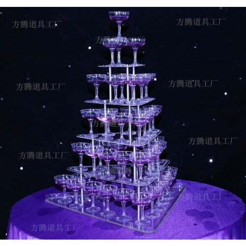 Beautiful Wedding champagne Tower Wine Town With Five Tiers Party Decoration Wedding Props
