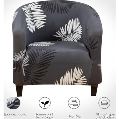 Tub Sofa Cover Stretch Sofa Cover Club Chair Cover Elastic Study Printed Armrest Chair Cover for Bar