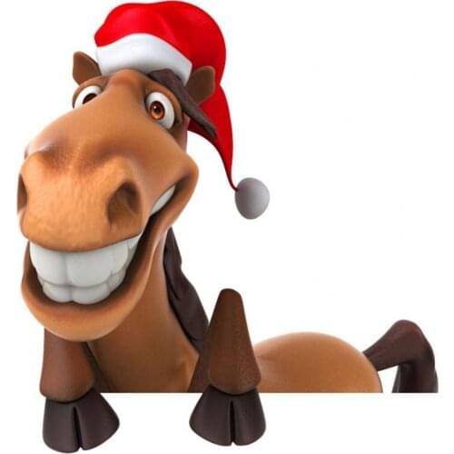 D-1011 Decal Elk Pattern Reflective Christmas Car Rear Windshield Sticker for Auto