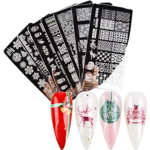 ZKO New Nail Art Stamping Plates Stencils Lace Flowers Beauty Stamp Polish Printing Halloween Nail Art Templates Manicure