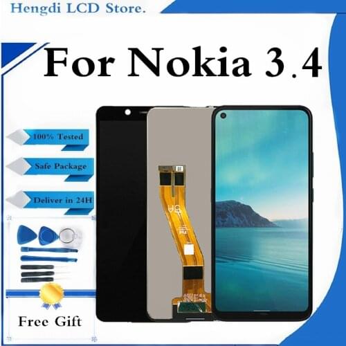 Original LCD For Nokia 3.4 Display For Nokia 3.4 LCD Display Touch Screen Digitizer Assembly With Tools