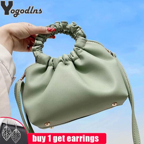 Bag For Women Cloud bag Soft PU Leather Madame Bag Single Shoulder Pleated Dumpling Bag Handbag Day Clutches bags Messenger Bag