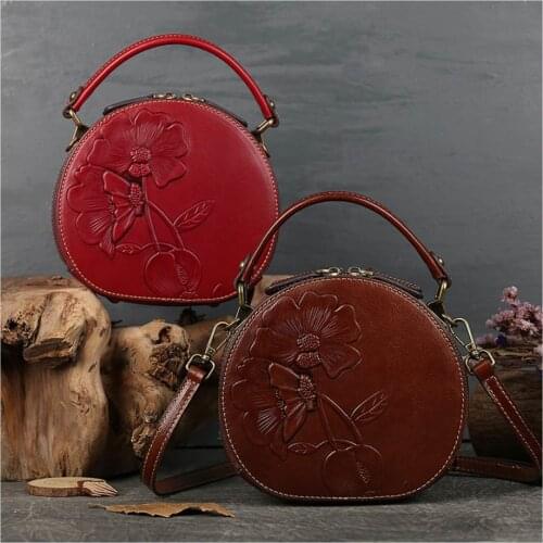 Women Handbag Genuine Leather Handmade Bag,Vintage Top Tote Shoulder Bags Handbag Crossbody Bags 2021 Fashine New Style