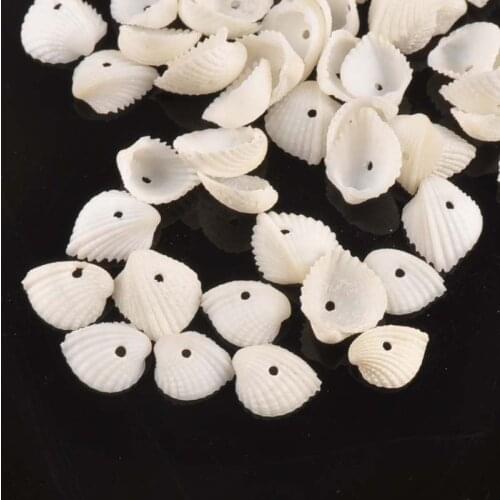 10mm white Natural Shell Loose Beads for jewelry making for Craft Decoration 100pcs TRS0044X