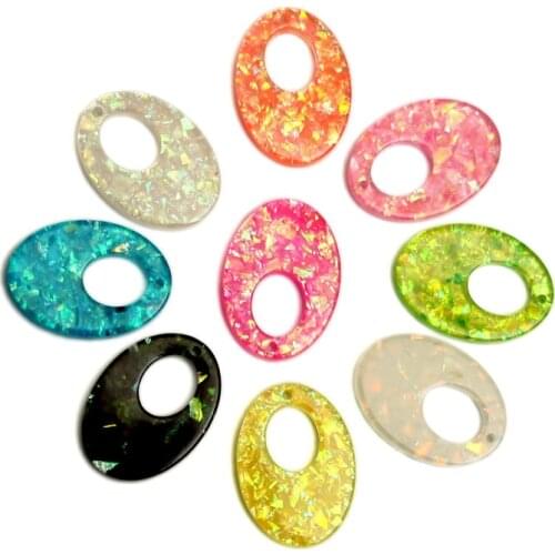 30Pcs Mixed Clear Elliptical Resin Cabochon Flatback Decoration Crafts Embellishments For Scrapbooking Diy Accessories