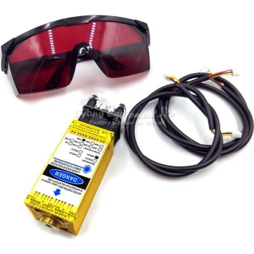 500mw 2500MW 3500MW 5500MW 7000MW 10000MW 15000MW diode laser module TTL PMW mix control 405NM 450NM blue purple laser with gogg