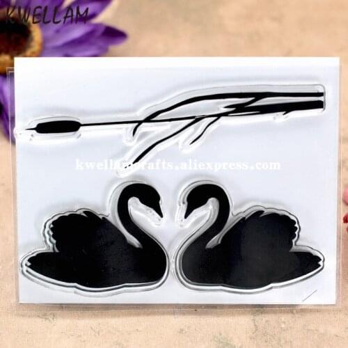 Swan Scrapbook DIY photo cards rubber stamp clear stamp transparent stamp 10.5x7.5cm KW8012072