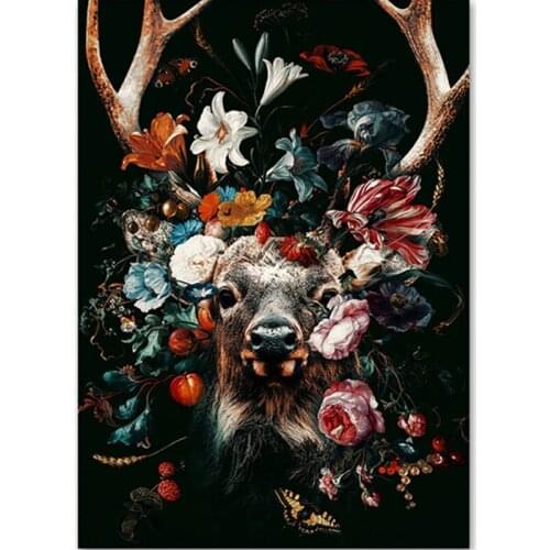 Diy 5D deer flower butterfly Full Diamond Painting cross stitch kits art Northern Europe High Quality Animal 3D paint by diamond