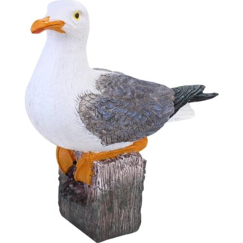 Mediterranean Style Resin Desktop Decoration Bird Shaped Crafts Creative Simulation Seagull Sculptures Ornament Home Office Deco