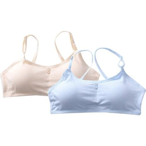 Kids Underwear Cotton Teen Training Bra for Girls Teenager Breathable Girl Vest Bras Children Clothing Random Color Training Bra