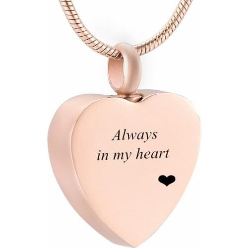 IJD9095 Stainless Steel Blank Heart Cremation Memorial Pendant for Ashes Urn Keepsake Necklace Jewelry