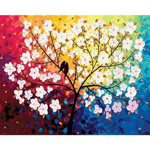 GATYZTORY 60×75cm Frame DIY Painting By Numbers Modern Flowe Painting HandPainted Canvas Drawing Home Decor Gift