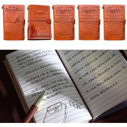 Vintage Leather Sketch Book Handmade Journal Notebook Diary Hand Account to My Daughter Schedule Notepad M25 21 Wholesales