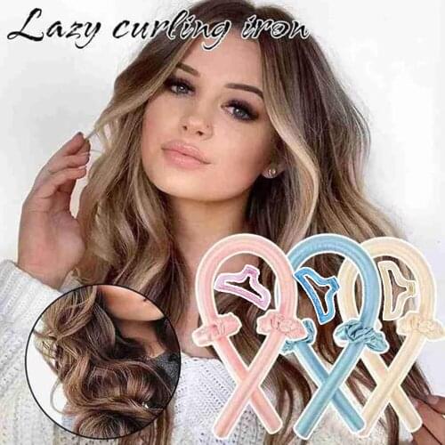 Hot 3/4Pcs Heatless Curling Rod Headband Lazy Curler Set Soft Silk Ribbon Headband Wave Formers Hair Curlers DIY Styling Tools