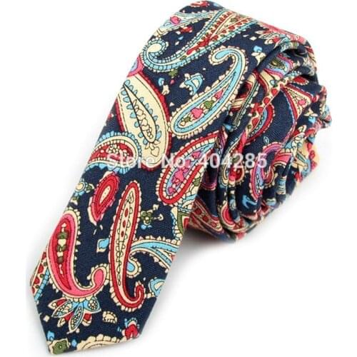 2019 Catoon Cotton Print Mens Slim Tie 5cm width narrow