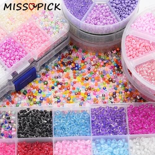 Box Set 3 4mm Charm Czech Glass Crystal Spacer Beads Kit Tool DIY Craft Bracelet Jewelry Making Handmade Supplies Accessories