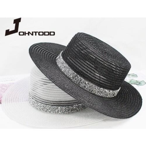 New hats cool fashion models top holiday hollow breathable sun hats womens beach hats hard-brimmed hats Panama hats wholesale
