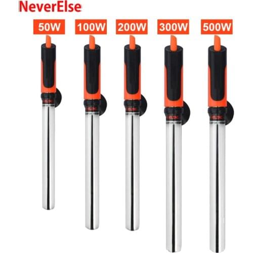 Super Aquarium Heater Submersible Heating Rod 17-35DegreeCelsius Adjustable 50/100/200/300/500W to Control Fish Tank Temperature