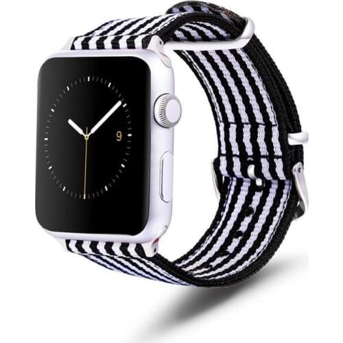 Band For Apple Watch6 5 4 3 2 1 42mm 38mm 40MM 44MM Nylon Canvas Watchband Bracelet Strap For IWatch Series Accessories