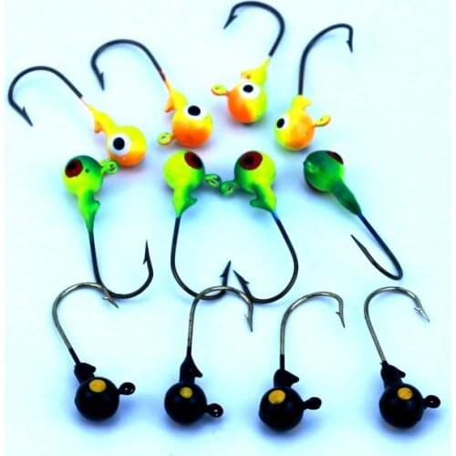 30Pcs 3.5g Round Lead Head Fishing Hooks Bass Hard Metal Fishing Jigs Baits Fishing Tackles Pesca Lures