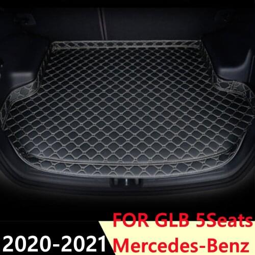 SJ High Side Custom Fit All Weather Car Trunk Mat AUTO Rear Cargo Liner Cover Carpet Fit For Mercedes-Benz GLB 5 Seats 2020 2021