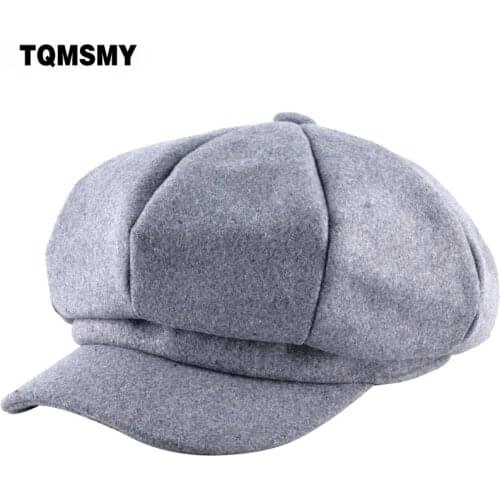 TQMSMY autumn Octagon Herringbone Newsboy Cap Vintage Men Beret Casual Newsboy Hats Cabbie Cap For Women Octagonal Hat TMS82