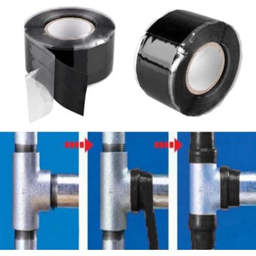 Waterproof Silicone Performance Repair Tape Hot Sale Bonding Rescue Self Fusing Wire Hose Black Transparent Film Tape