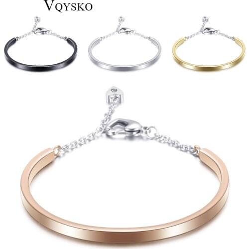 Factory Price Fashion Four Colors 316L Stainless Steel Crystal Bangels Bracelets for women