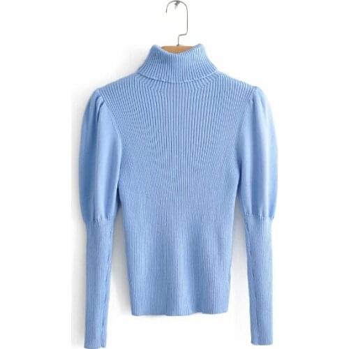 Womens autumn winter turtleneck knitted slim sweater Female long sleeve casual high waist basic pullovers TB1010