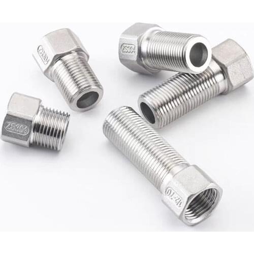 1/2" BSP Male x Female Nipple x Length 32/40/50/100mm 304 Stainless Steel Pipe Fitting Connector Joint Adapter