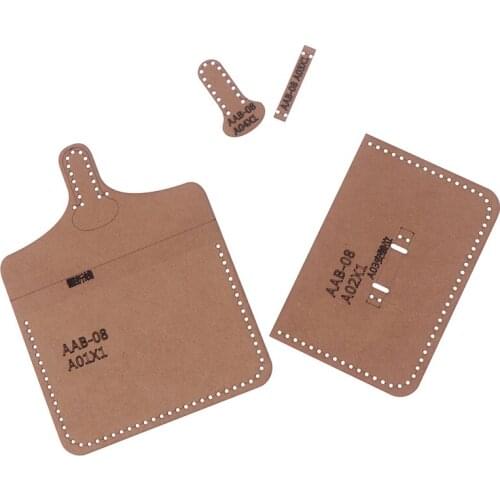 1set Hard Kraft Paper Stencil Template For DIY Leather Handmade Craft Women Handbag Shoulder Bag Sewing Pattern