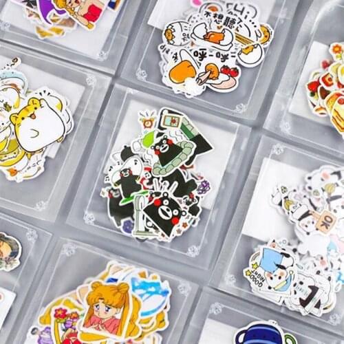 1 Bag Cute Cartoon Korean kawaii Style Decorative Sticker Adhesive Stickers Scrapbooking DIY office stationeryDecoration Diary